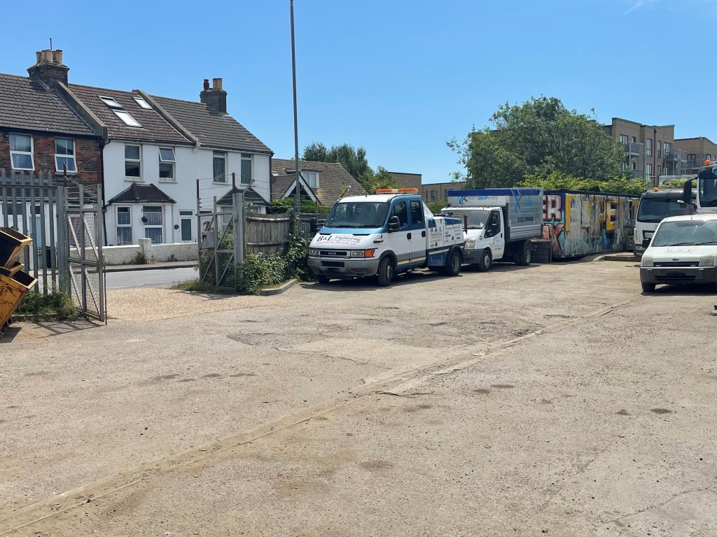 Lot: 99 - LAND WITH RESIDENTIAL PLANNING FOR 33 UNITS - Rear of site with access and yard area